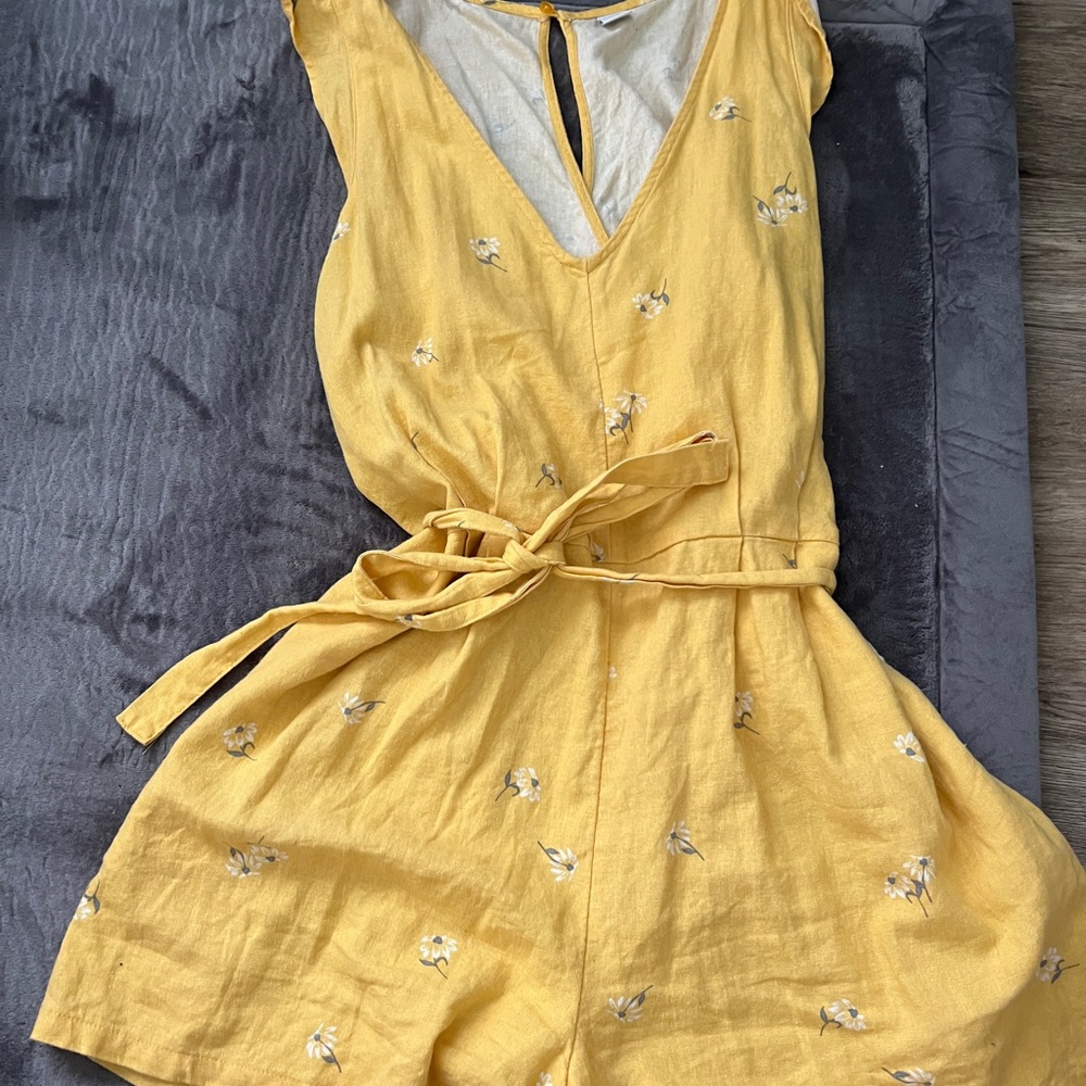 Yellow Floral Romper